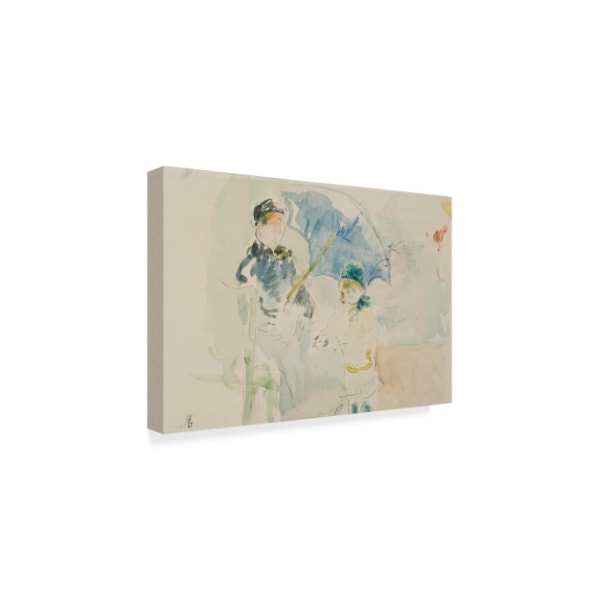 Berthe Morisot 'At The Beach In Nice' Canvas Art,22x32